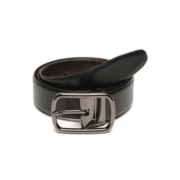 Teakwood Leathers Men Textured Leather Reversible Formal Belt image 3