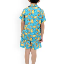 TILISM Boys Printed Pure Cotton Shirt With Shorts image 3