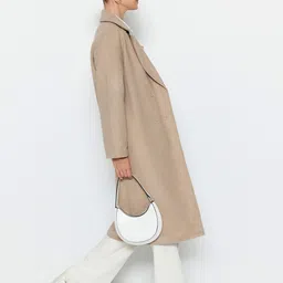 Trendyol Double-Breasted Notched Lapel-Collar Overcoat image 4