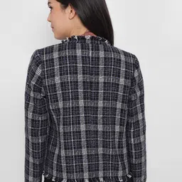 Allen Solly Woman Checked Crop Tailored Jacket image 4