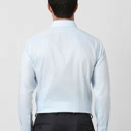 Van Heusen Men Spread Collar Self Design Cotton Slim Fit Formal Shirt image 3