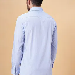 Peregrine by Pantaloons Micro Checked Slim Fit Cotton Formal Shirt image 4