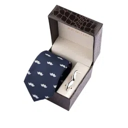 The Tie Hub Men PrintedTie With Tie Bar Accessory Gift Set image 4