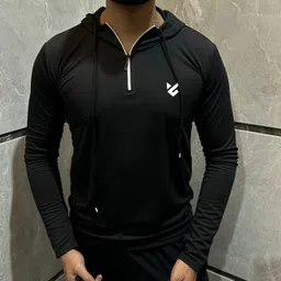 chaseoverin Men Printed Hooded Neck Polyester Black T-Shirt-picture-21