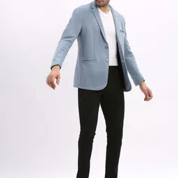 showoffff Men Solid Single Breasted Casual Blazer image 4