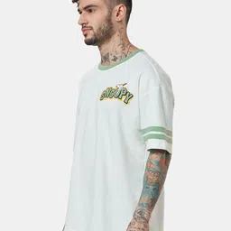 The Souled Store Peanuts Snoopy Sketch Print Pure Cotton Oversized T-Shirt image 4