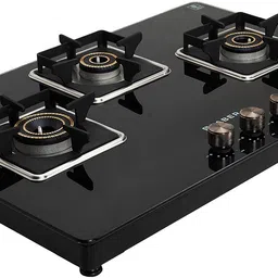 Faber Nios Auto 3BB BK, Anti-Skid Feet, Brass Burners, Cast Iron Pan Support Glass Automatic Gas Stove-picture-10