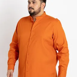 UNSIZED Plus Size Comfort Mandarin Collar Cotton Casual Shirt image 4