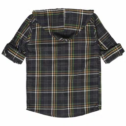 CAVIO Boys Comfort Tartan Checks Hooded Pure Cotton Casual Shirt With T-Shirt image 4