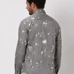 Mufti Slim Fit Abstract Printed Pure Cotton Casual Shirt image 4