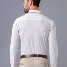 YOVISH Men White Smart Slim Fit Formal Shirt image 3
