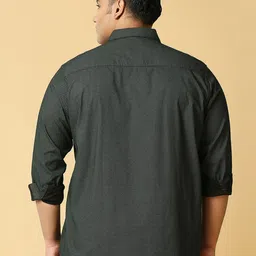 Sztori Plus Size Classic Geometric Printed Spread Collar Long Sleeves Cotton Casual Shirt image 2