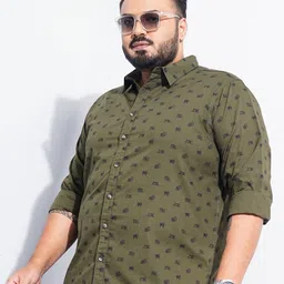 The Indian Garage Co Plus Size Conversational Printed Cotton Casual Shirt image 4