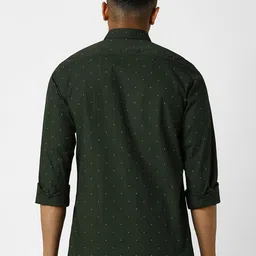 Peter England Casuals Men Slim Fit Opaque Micro Ditsy Printed Casual Shirt image 4