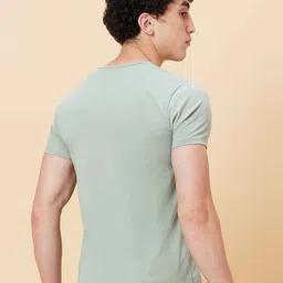 Being Human Cotton Henley Neck Short Sleeves Regular Fit Pockets Casual T-shirt image 3