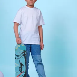 NUSYL Boys Graphic Printed Round Neck Cotton Regular Oversized T-shirt image 4