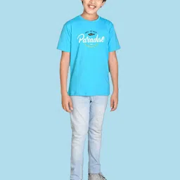 NUSYL Boys Graphic Printed Round Neck T-shirt image 4
