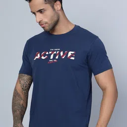 Cantabil Men Typography Printed Regular Fit Cotton T-shirt image 5