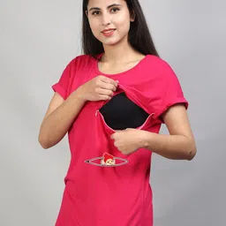 SillyBoom Graphic Printed Extended Sleeves Maternity T-shirt image 2