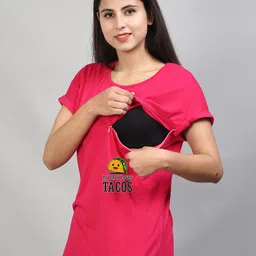 SillyBoom Graphic Printed Extended Sleeves Maternity T-shirt image 3