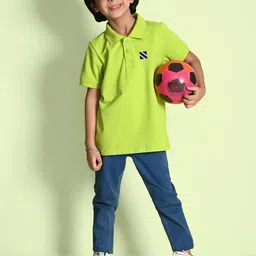 NUSYL Boys Polo Collar Applique T-shirt image 4