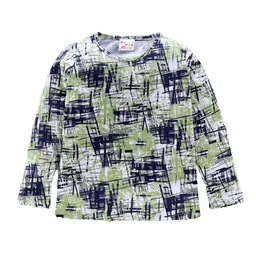 Eimoie Girls Pink & Blue Printed Full Sleeves Pure Cotton T-shirt Pack Of 3 image 3