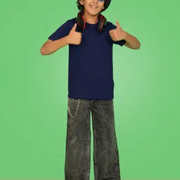 NUSYL Boys Typography Printed Round Neck T-shirt image 2