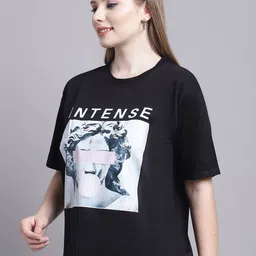 GRACIT Graphic Printed Oversized Pure Cotton T-Shirt image 5