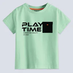 BAESD Boys Pack Of 3 Typography Printed Pure Cotton T-shirt image 2