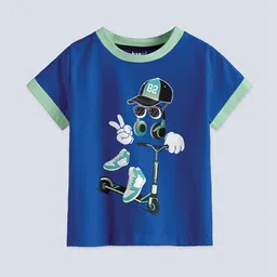 BAESD Boys Pack Of 3 Printed Round Neck Cotton Regular T-shirt image 3