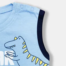 MISS&CHIEF BABY Infants Boys Pack Of 3 Printed Sleeveless Pure Cotton T-shirts image 2