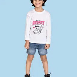 NUSYL Boys Gangster Vector Printed Cotton T-shirt image 4