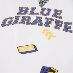 Blue Giraffe Boys Typography Printed Round Neck Cotton T-shirt image 4