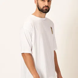 Thomas Scott Graphic Printed Drop-Shoulder Sleeves Bio Finish Cotton Oversized T-shirt image 2