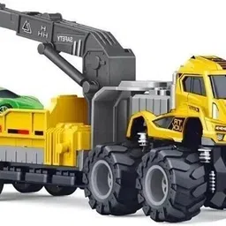 shipease Friction Power Car Transport Truck for Kids Die Cast Miniature Pull back Vehicle image 2