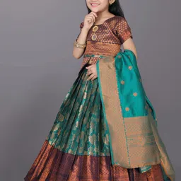 BAESD Girls Ready to Wear Lehenga & Blouse With Dupatta image 4