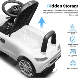 pandaoriginals Deluxe Kids car parent handle, music & lights and footrest , 1 to 4 years Car Non Battery Operated Ride On image 4