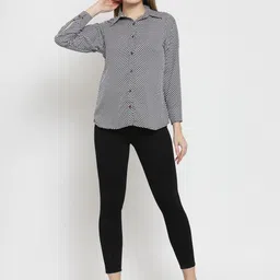 sayesha Women Regular Fit Solid Button Down Collar Casual Shirt image 3