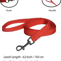 animoxkart Leash & Collar Small Size Red 150 cm Dog Chain Leash image 2