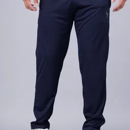 j flise Men Solid Dark Blue Track Pants-picture-25