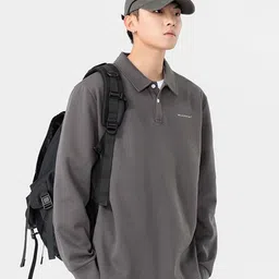 HERE&NOW Men Shirt Collar Pullover Sweatshirt image 4