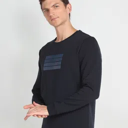 Arrow New York Graphic Printed Round Neck Sweatshirt image 5