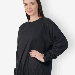 TEEMOODS Fleece Oversized Pullover Sweatshirt image 4