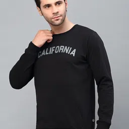Rigo Men Black Printed Round Neck  Fleece Sweatshirt image 5