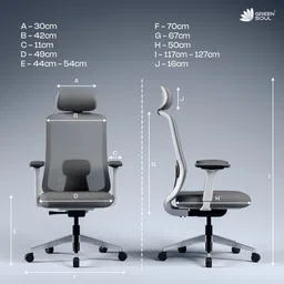 green soul Cosmos Pro Minimal Design Ergonomic Office Chair | Intelli-Adapt | 4D armrest Mesh Office Adjustable Arm Chair image 3