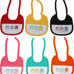 favism 100% Pure Soft Cotton New Born baby Bibs Combo Pack of 6 Pcs. !! Premium Quality !!-picture-12