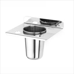 gloxy Premium Stainless Steel WallMounted Toothbrush Holder |Silver Bathroom Organizer 5 inch 1 Bar Towel Rod-picture-16