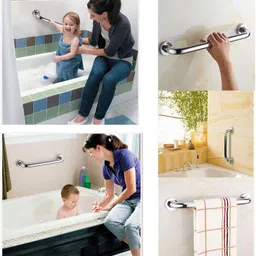 medbuddy Grab Bar for Toilet/Bathroom & Bathtub Wall Mounted Handle Support Rail Shower Shower Grab Bar image 4