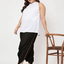 9rasa Women Plus Size Block Printed Harem Pants image 5