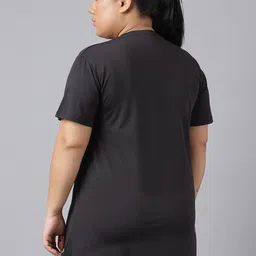 MKH Plus Size Typography Printed Dri-FIT Relaxed Fit Training T-shirt image 3